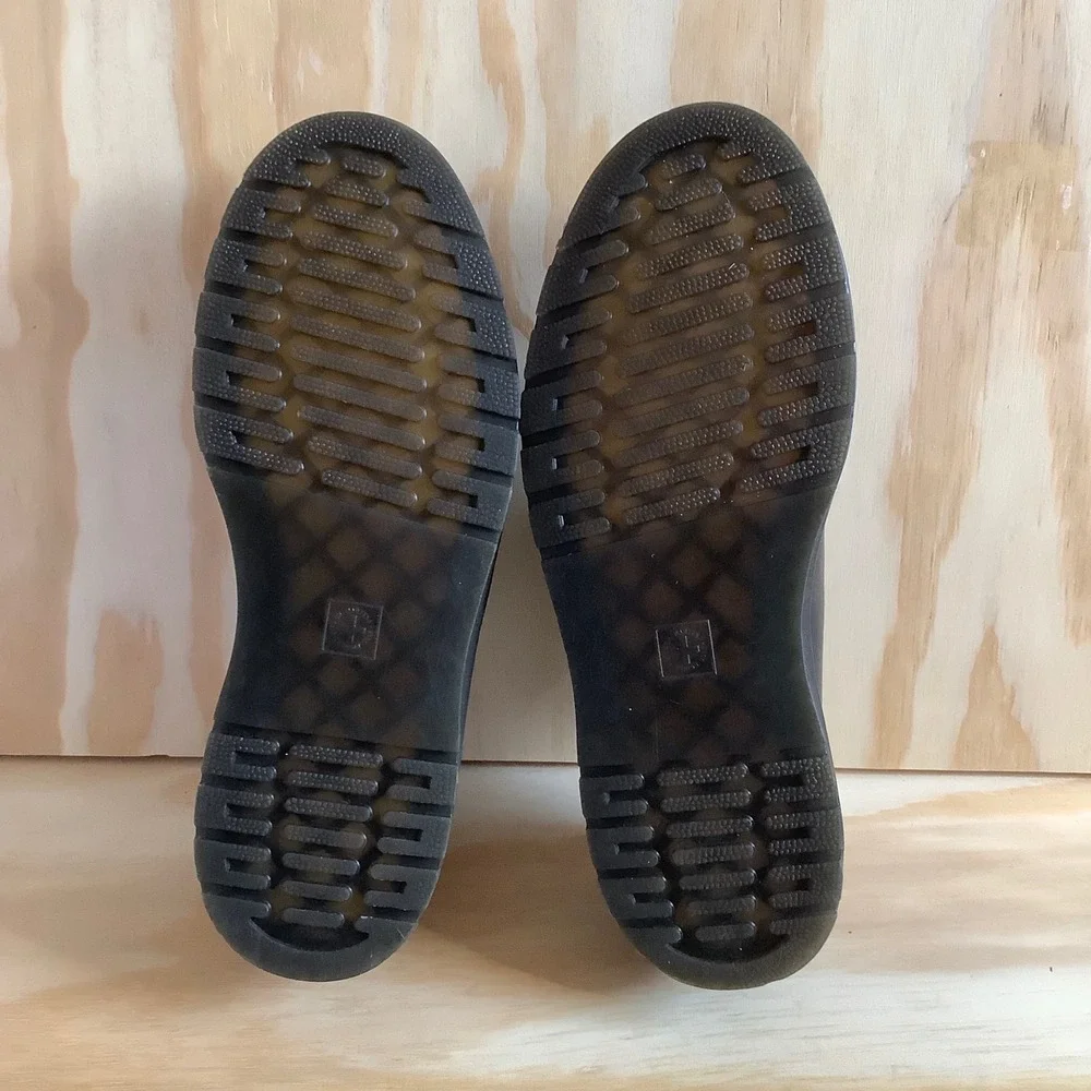 Dr. Martens Zavala Lo Black Leather Platform Oxford Shoes US L 9 M 8 LA004